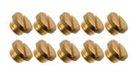 AED Performance Gasket Float Bowl Sight Plugs Brass Natural Holley Carburetors - Set of 10