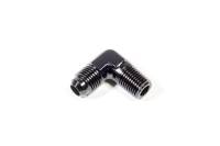 Triple X Race Co. Adapter Fitting 90 Degree 6 AN Male to 1/4" NPT Male Aluminum - Black Anodize