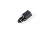 Triple X Gauge Adapter Fitting Straight 4 AN Male to 1/8" NPT Female Aluminum - Black Anodize