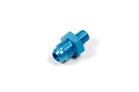 Walbro Fuel Pump Adapter Fitting Straight 10 mm x 1 to 14 mm DIN Outlet Aluminum - Blue Anodize