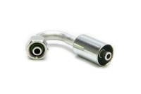 Vintage Air Hose End Fitting 135 Degree 6 AN Hose Crimp to 6 AN Female O-Ring - Aluminum/Steel
