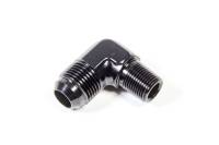 Triple X Race Co. Adapter Fitting 90 Degree 3 AN Male to 3/8" NPT Male Aluminum - Black Anodize