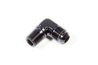 Triple X Race Co. Adapter Fitting 90 Degree 8 AN Male to 3/8" NPT Male Aluminum - Black Anodize
