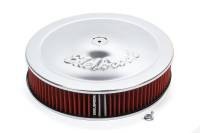 Edelbrock Pro-Flo Air Cleaner Assembly 14" Round 3" Tall 5-1/8" Carb Flange - Drop Base