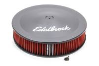 Edelbrock Pro-Flo Air Cleaner Assembly 14" Round 3" Tall 5-1/8" Carb Flange - Drop Base