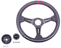 Grant Steering Wheels Performance and Race Steering Wheel 13-3/4" Diameter 3-Spoke Black Foam Grip - Aluminum
