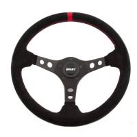 Grant Steering Wheels Suede Series Steering Wheel 13-3/4" Diameter 3-Spoke 3-1/2" Dish - Black Suede Grip