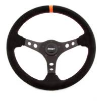 Grant Steering Wheels Suede Series Steering Wheel 13-3/4" Diameter 3-Spoke 3-1/2" Dish - Black Suede Grip