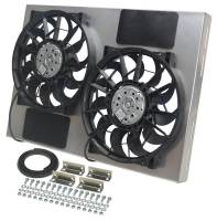 Derale High Output Dual 12" Electric RAD Fan/Aluminum Shroud Kit - 25-5/8"W x 17-1/8"H x 4"D