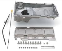 GM Performance Parts Muscle Car Engine Oil Pan Rear Sump 5 qt Dip Stick/Gasket/Hardware/Windage Tray Included - Aluminum