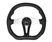 Grant Steering Wheels Performance and Race 13-3/4" Diameter Steering Wheel 3-Spoke Black Leather Grip Aluminum - Polished