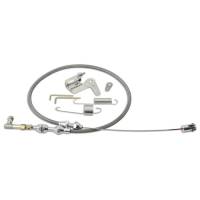 Lokar 3 ft Long Throttle Cable Bracket/Return Spring Braided Stainless Natural - Universal