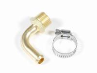 NPT to Hose Barb Adapters - 90° NPT to Hose Barb Fittings - Mr. Gasket - Mr. Gasket Low-Loss Fuel Fitting - 90 - 3/8" Hose Barb to 3/8" Male NPT - Brass