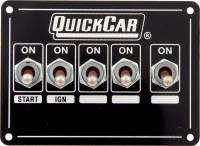 Ignition & Electrical System - Switch Panels and Components - QuickCar Racing Products - QuickCar Extreme Single Ignition Panel w/ Accessory Switches