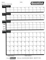 Chassis Set-Up Tools - Setup Sheets & Checklist - QuickCar Racing Products - QuickCar Time Organizer Sheets - 50 Lap (50 Pack)