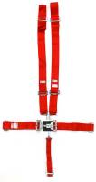 RJS 5-Point Harness System w/ 2" Anti-Sub Belt - Wrap Around - Red