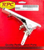 Racing Power Rectangle Pedal Assembly Gas Floor Mount Aluminum - Polished