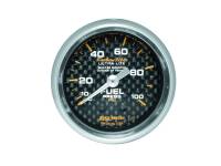 Auto Meter Carbon Fiber 2-1/16" Fuel Pressure Gauge 0-100 psi