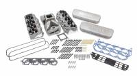 Engine Components - Engine Kits and Rotating Assemblies - BRODIX - BRODIX BB-2 Plus Top End Kit Cylinder Heads/Gaskets/Hardware/Intake Manifold Aluminum Natural - Big Block Chevy