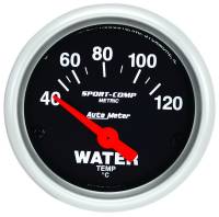 Auto Meter Sport-Comp Electric Water Temperature Gauge - 2-1/16"