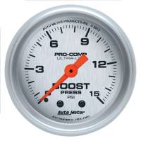 Auto Meter 2-1/16" Ultra-Lite Boost Gauge - 0-15 PSI