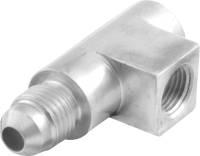 Gauge Components - Gauge Adapters and Fittings - QuickCar Racing Products - QuickCar Aluminum Tee Gauge Fitting - Female 1/8" NPT to Male -04 AN