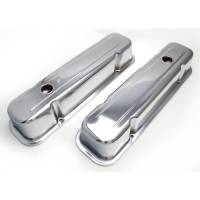 Trans-Dapt Chrome Plated Steel Valve Covers - Tall Style