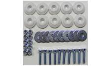 Dominator Racing Products Flathead Countersunk Bolt Kit Countersunk Washers/Nuts - White