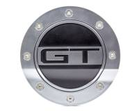 Drake Automotive Group GT Logo Fuel Door Plastic Silver/Black