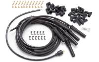 Edelbrock Max-Fire Spark Plug Wire Set Spiral Core 8.5 mm 180 Degree Plug Boots HEI/Socket Style Cut-To-Fit - Black