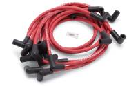 Edelbrock Max-Fire Spark Plug Wire Set Spiral Core 8.5 mm 90 Degree Plug Boots HEI/Socket Style Small Block Chevy - Red