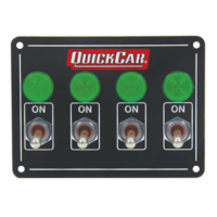 QuickCar Weatherproof 4 Switch Accessory Panel - Lighted