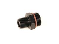 NPT to AN Fittings and Adapters - Male NPT to Male AN O-Ring Port Adapters - Fragola Performance Systems - Fragola Performance Systems #10 ORB x 3/8 MPT Adapter Fitting Black