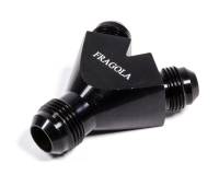 Fuel System Fittings, Adapters and Filters - Male AN Fuel Distribution Y-Blocks - Fragola Performance Systems - Fragola Performance Systems Y-Fitting #10Male Inlet x #8 Male Outlets Black