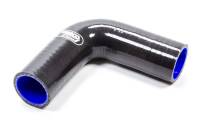 Air Intake Inlet Tubes, Elbows and Components - Air Intake Tubing Couplers - Samco Sport - Samco Sport Silicone 90 Degree Elbow - 1-1/2" ID - 4.0 mm Thick Wall - Black