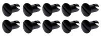 Ti22 Oval Head Dzus Buttons .550 Long - Pack of 10 - Black