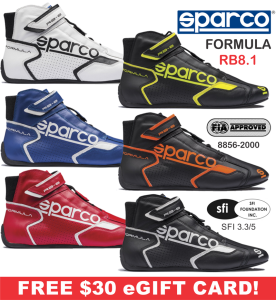 Racing Shoes - Shop All Auto Racing Shoes - Sparco Formula RB-8.1 Shoes - $298.99