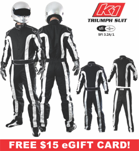 Racing Suits - Shop Single-Layer SFI-1 Suits - K1 RaceGear Triumph - CLEARANCE $119.88
