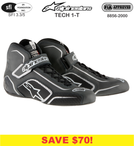 Racing Shoes - Alpinestars Racing Shoes - Alpinestars Tech 1-T v1 Shoe - CLEARANCE $129.88 - SAVE $130