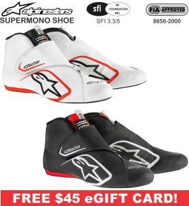 Racing Shoes - Alpinestars Racing Shoes - Alpinestars Supermono Shoe - CLEARANCE $199.88 - SAVE $230