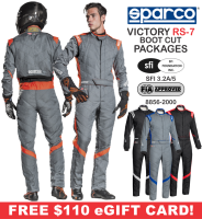Sparco Victory RS-7 Boot Cut Suit Package - Grey/Orange 0011277HGRARPKG
