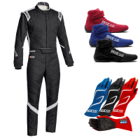 Sparco Victory RS-7 Boot Cut Suit Package - Black/Grey 0011277HBNRGRPKG