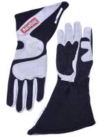 RaceQuip 358 Series Angle Cut Long Gauntlet Glove - Black/ Gray  - Medium
