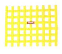 RaceQuip Ribbon Window Net - Yellow - 18" x 24" - Non-SFI