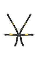 Schroth Enduro 2x2 Camlock Harness System - 6 Point - Pull Down Lap - Black