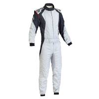 Safety Equipment - Racing Suits - OMP Racing - OMP First Evo Suit - Silver/ Black - 56