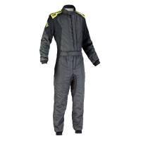 Safety Equipment - Racing Suits - OMP Racing - OMP First Evo Suit - Anthracite/Yellow - 64