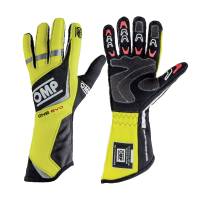 OMP Racing - OMP One EVO Gloves - Fluo Yellow/Black - Large - Image 2
