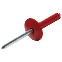 Hardware and Fasteners - Rivets and Components - Allstar Performance - Allstar Performance 3/16" Large Head Rivets - Steel Mandrel - Red (250 Pack)