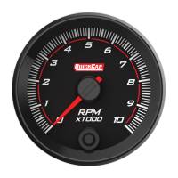 QuickCar Redline Tachometer - Multi-Recall - 10000 RPM - Electric - Analog - 2-5/8" - Memory - Black Face